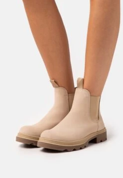 ECCO Grainer - Enkellaarsjes Met Plateauzool - Beige