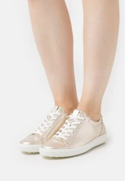 ECCO Soft - Sneakers Laag - Pure White/Gold